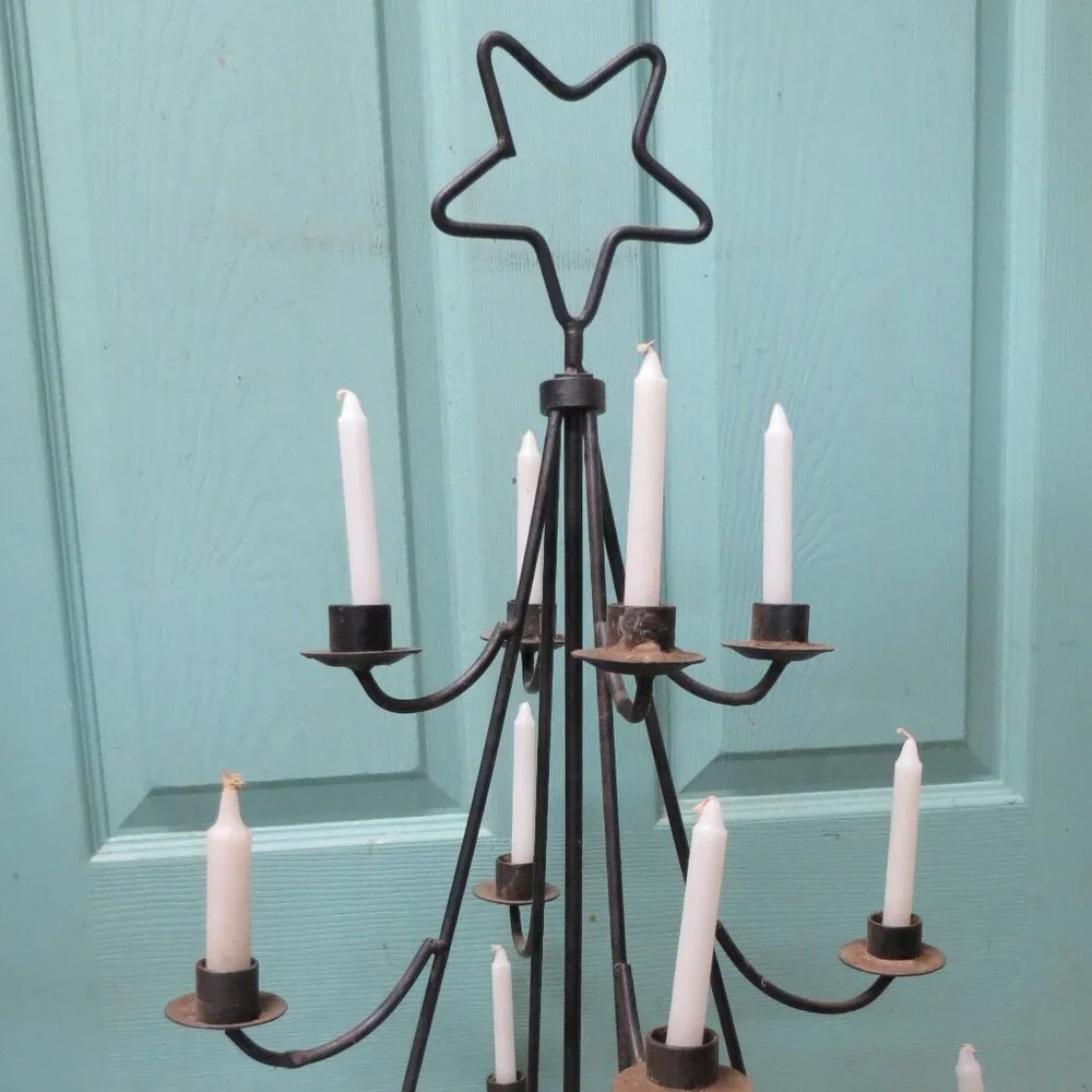 Candelabra Unique Vintage Tree Shaped black wrought? iron metal 24